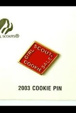 GIRL SCOUTS OF THE USA ! 2003 Cookie Activity Pin Red