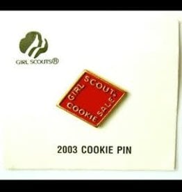 GIRL SCOUTS OF THE USA ! 2003 Cookie Activity Pin Red