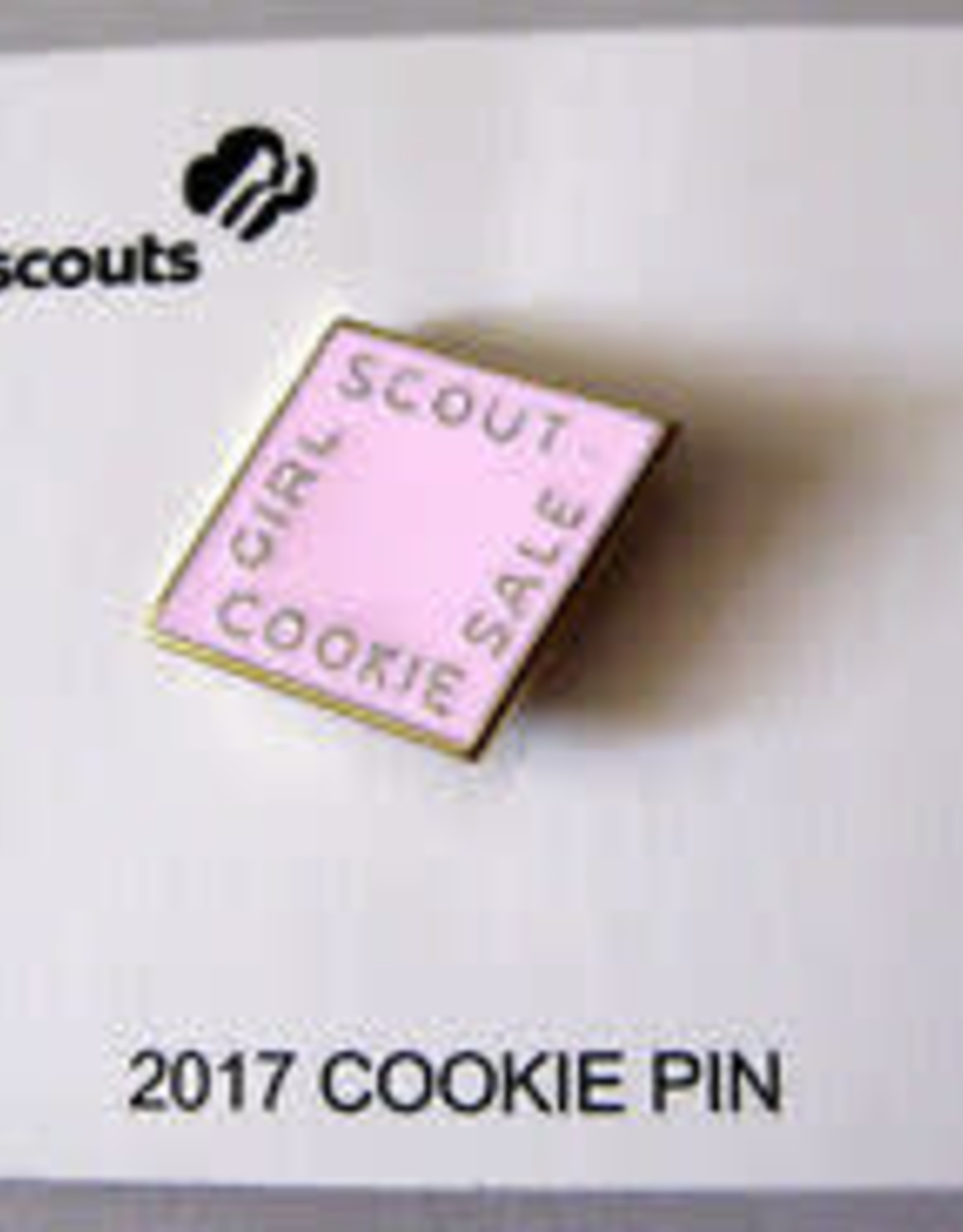 GIRL SCOUTS OF THE USA ! 2017 Cookie Activity Pin Pale Pink