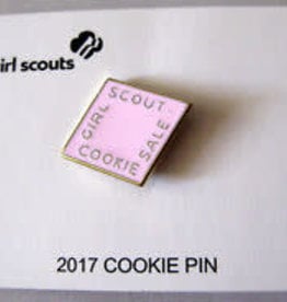 GIRL SCOUTS OF THE USA ! 2017 Cookie Activity Pin Pale Pink