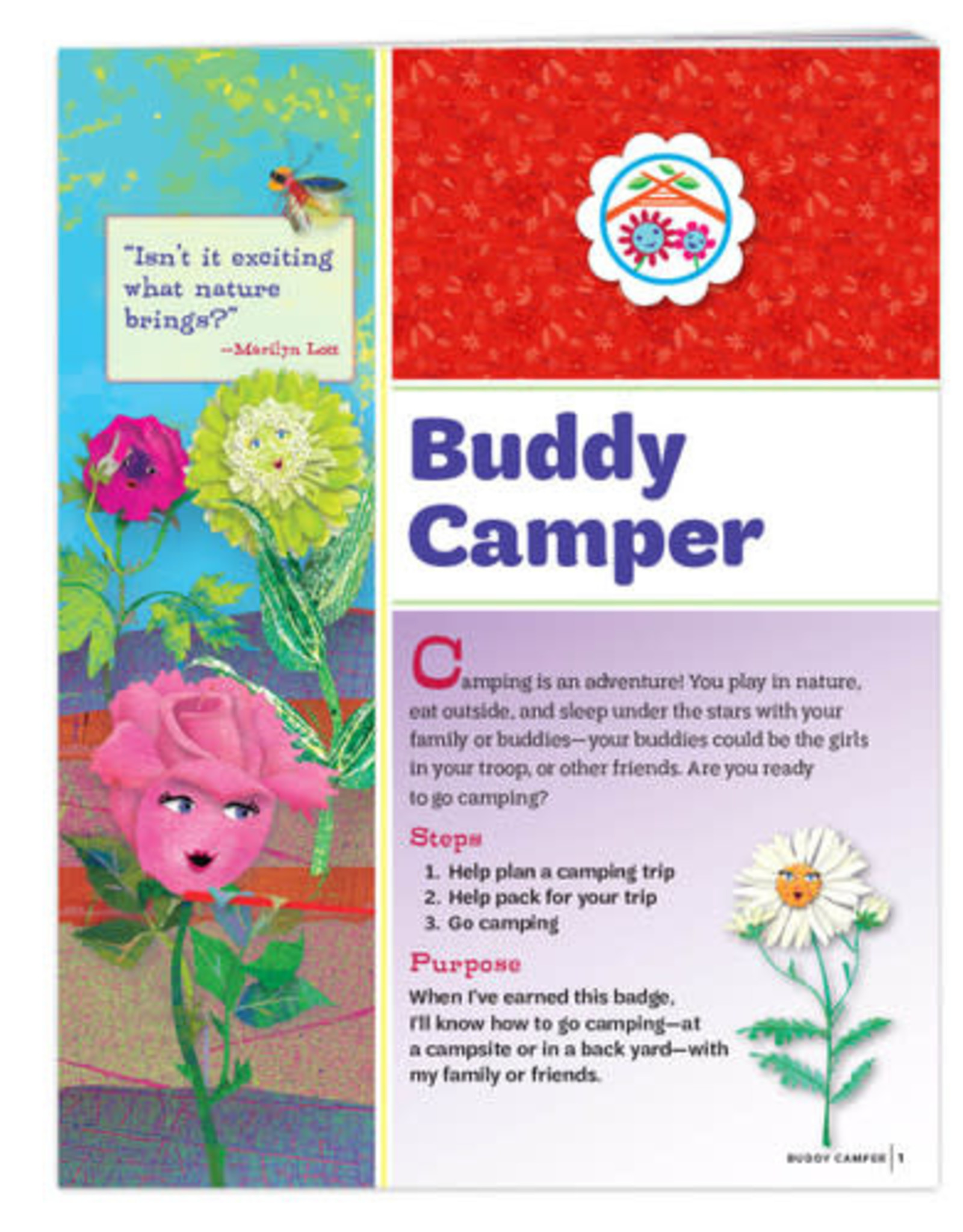 GIRL SCOUTS OF THE USA Daisy Buddy Camper Requirements