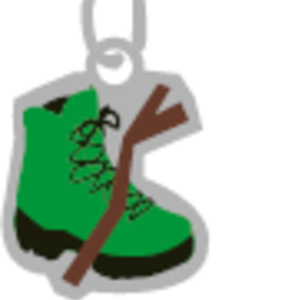 SS100 Hiking Boot & Stick Outdoors Charm