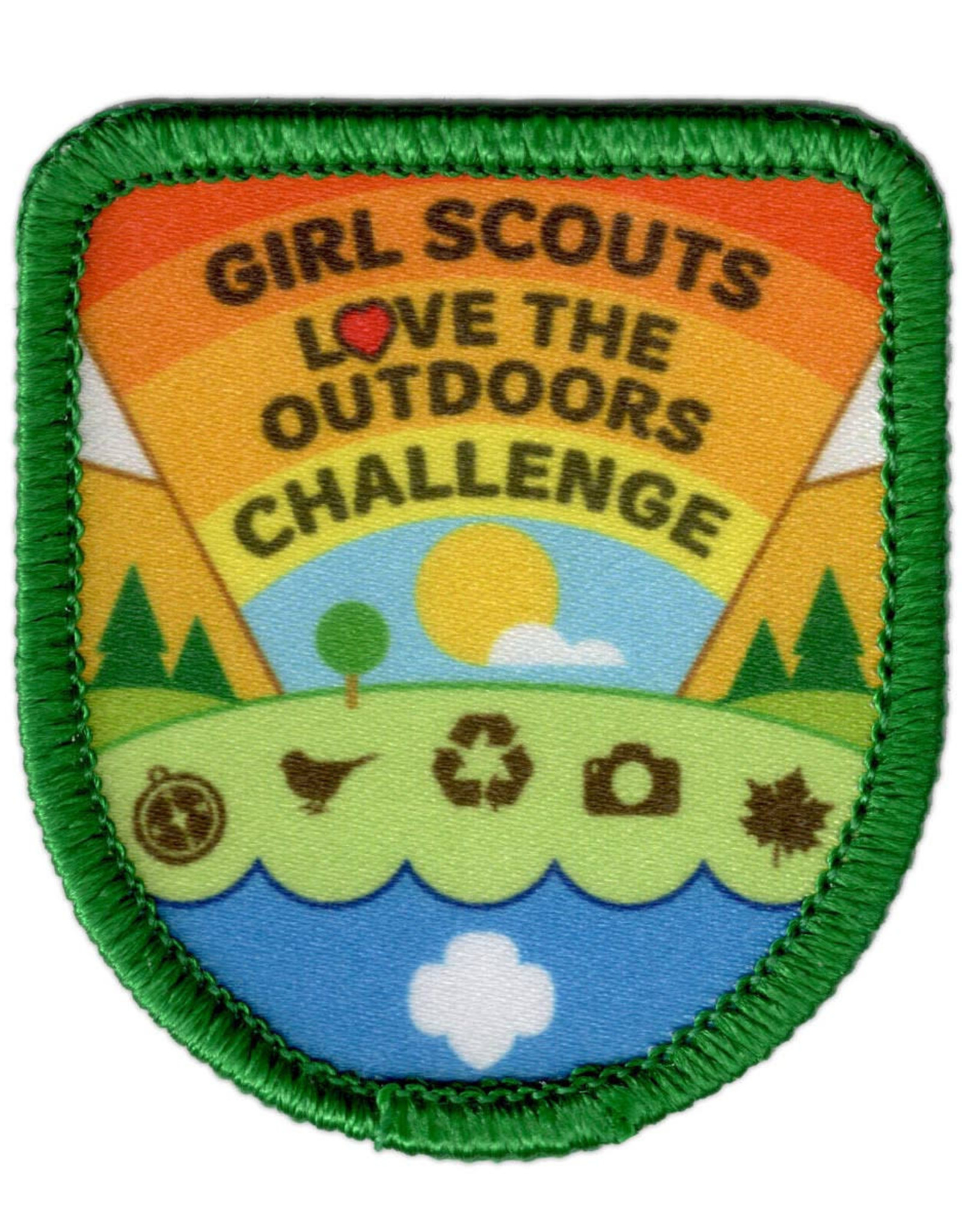 GIRL SCOUTS OF THE USA ! 2021 Girl Scouts Love the Outdoors Challenge Sew-On Patch