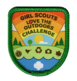 GIRL SCOUTS OF THE USA ! 2021 Girl Scouts Love the Outdoors Challenge Sew-On Patch