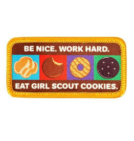 GSUSA Be Nice Work Hard Cookies Patch