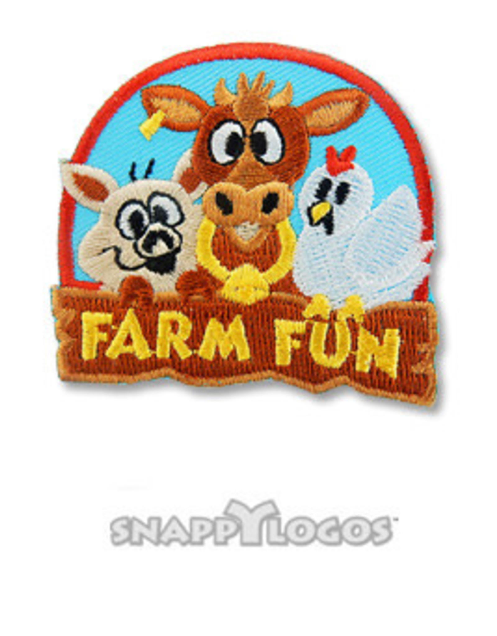 snappylogos Farm Fun w/ Cow Pig Chicken Fun Patch (5939)