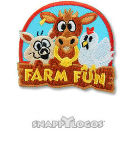 snappylogos Farm Fun w/ Cow Pig Chicken Fun Patch (5939)