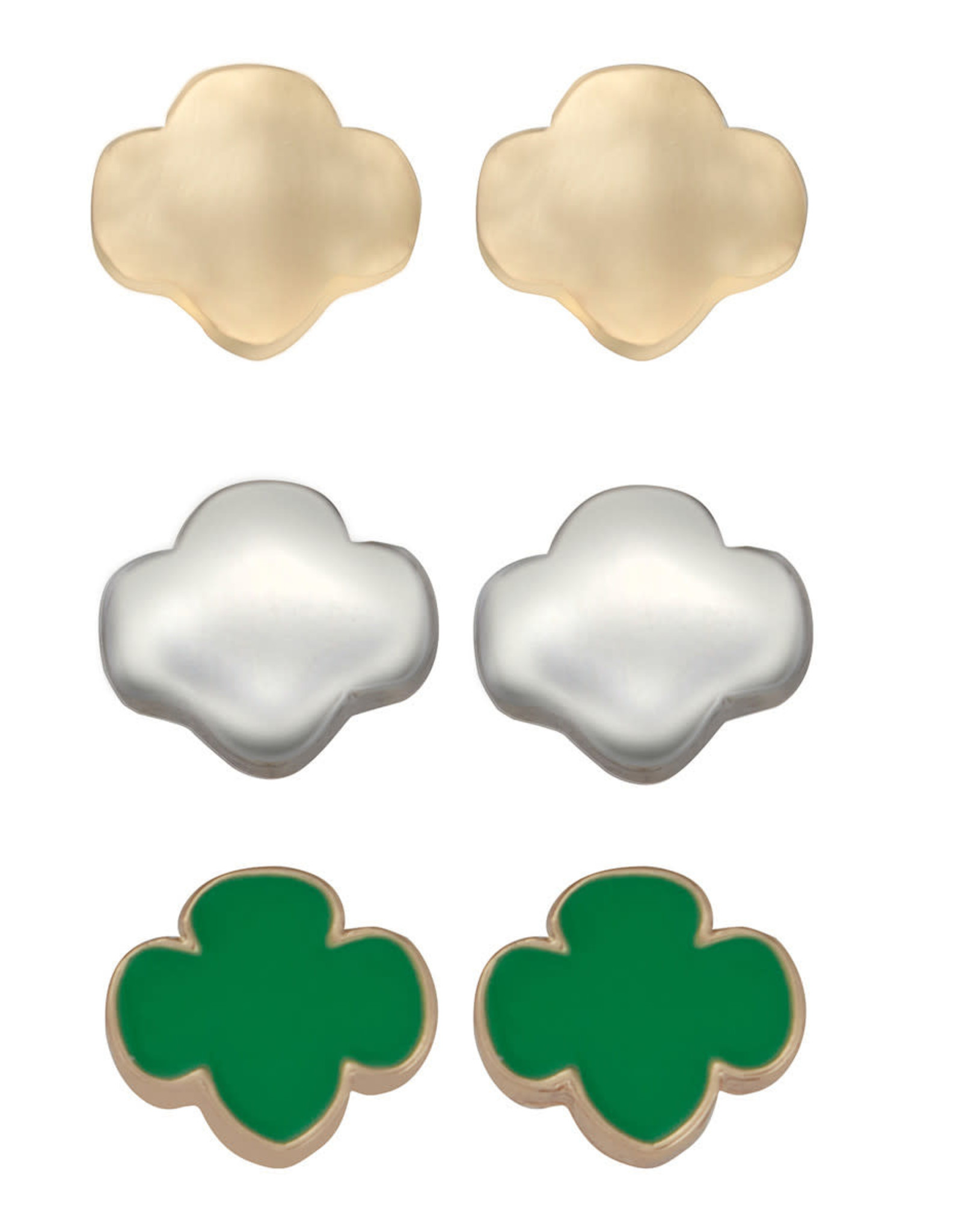 GSUSA Trefoil Trio Earring Set