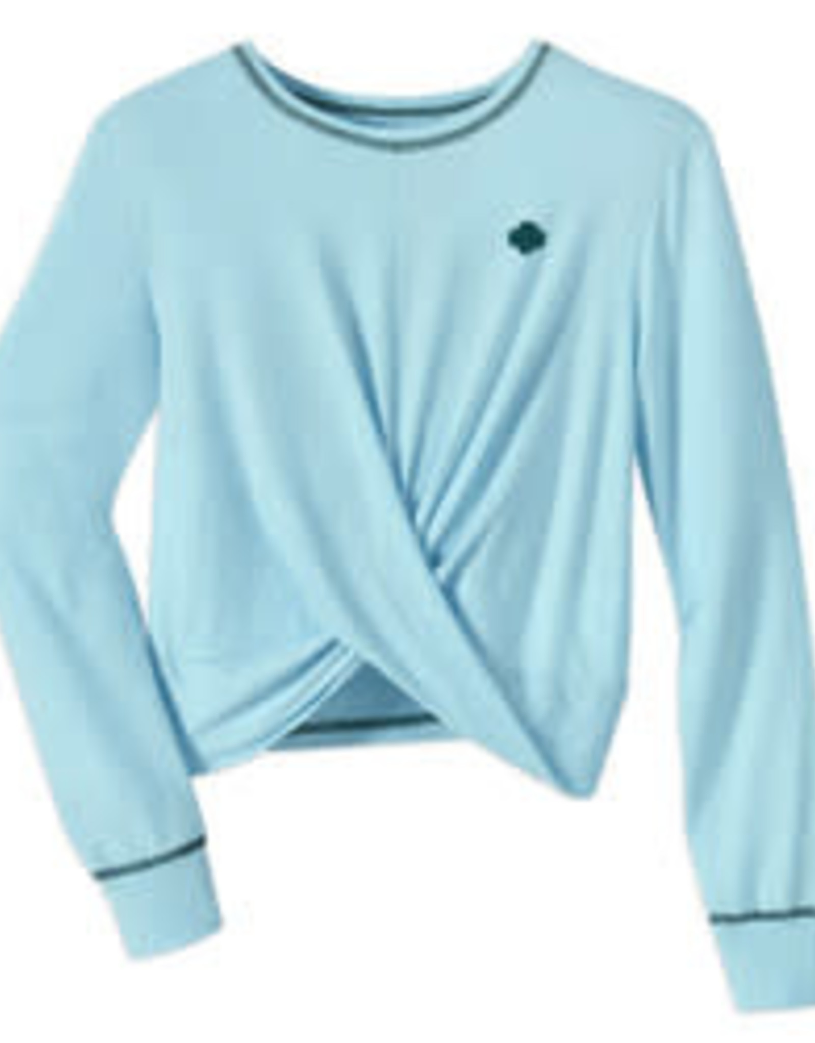 CSA Twist Front LS Blue Shirt Teen 3X