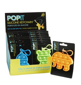 Silicone Popit Animal Keychain Assorted