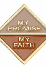 GIRL SCOUTS OF THE USA Brownie My Promise/Faith Pin 1