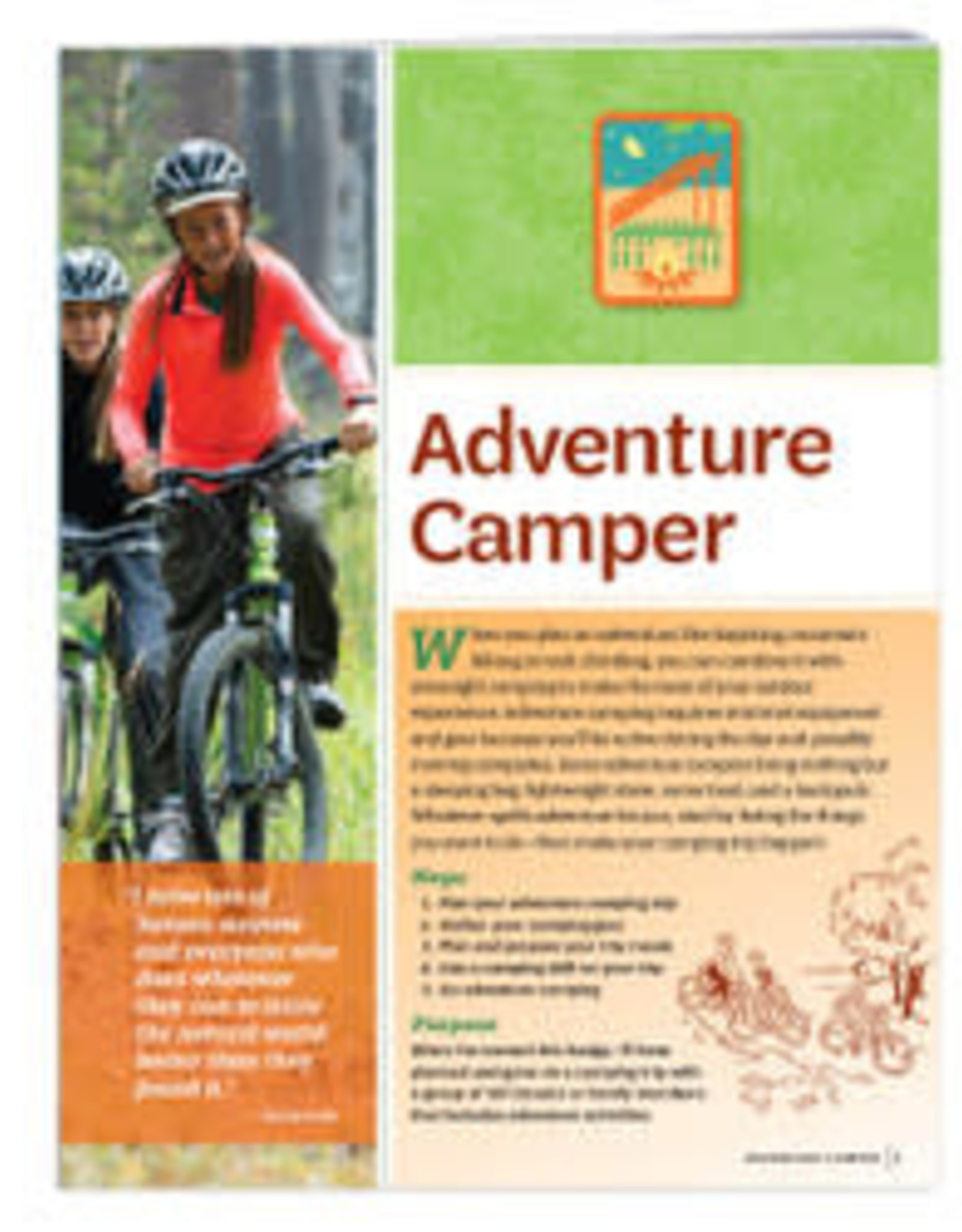 GIRL SCOUTS OF THE USA Senior Adventure Camper Requirements