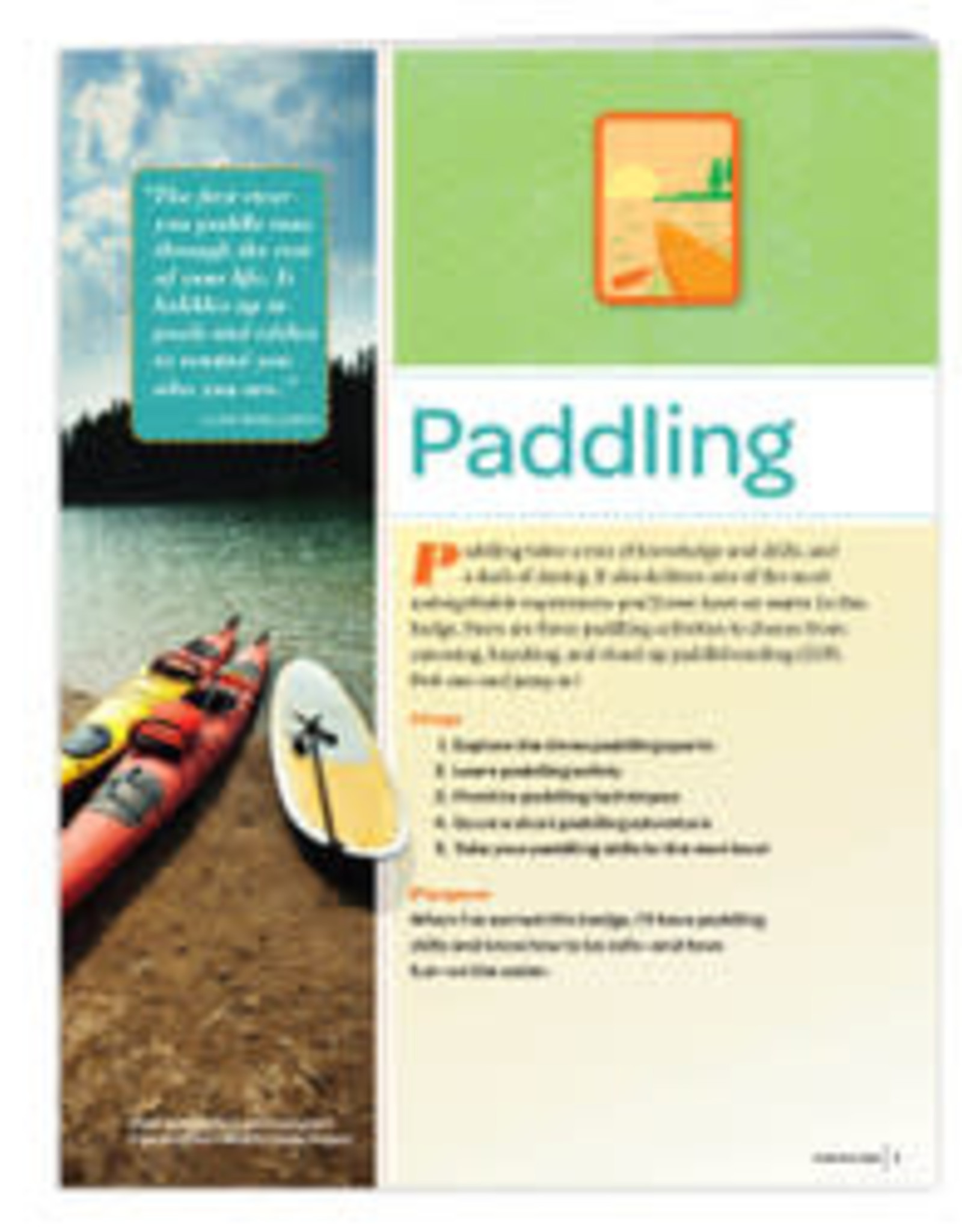 GIRL SCOUTS OF THE USA Senior Paddling Requirements