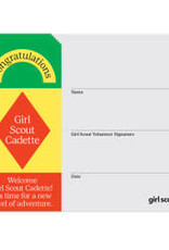 GIRL SCOUTS OF THE USA Bridge to Cadette Certificate