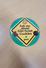 2023 Ask Me About My Cookies Button Pin