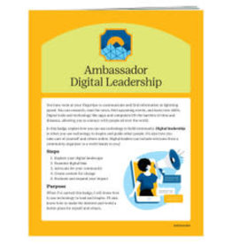 GIRL SCOUTS OF THE USA Ambassador Digital Leadership Requirments Pamphlet