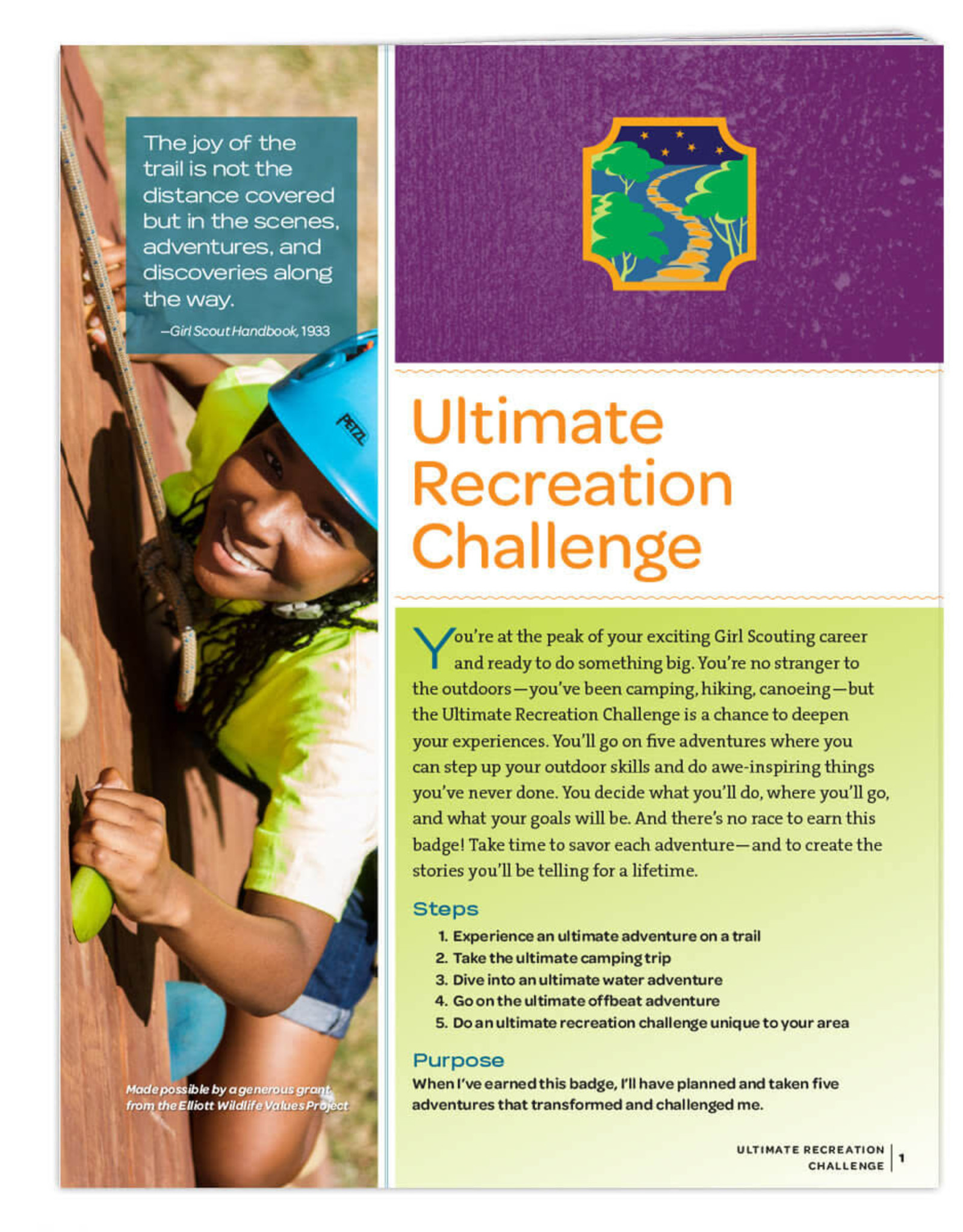 GIRL SCOUTS OF THE USA Ambassador Ultimate Recreation Requirements