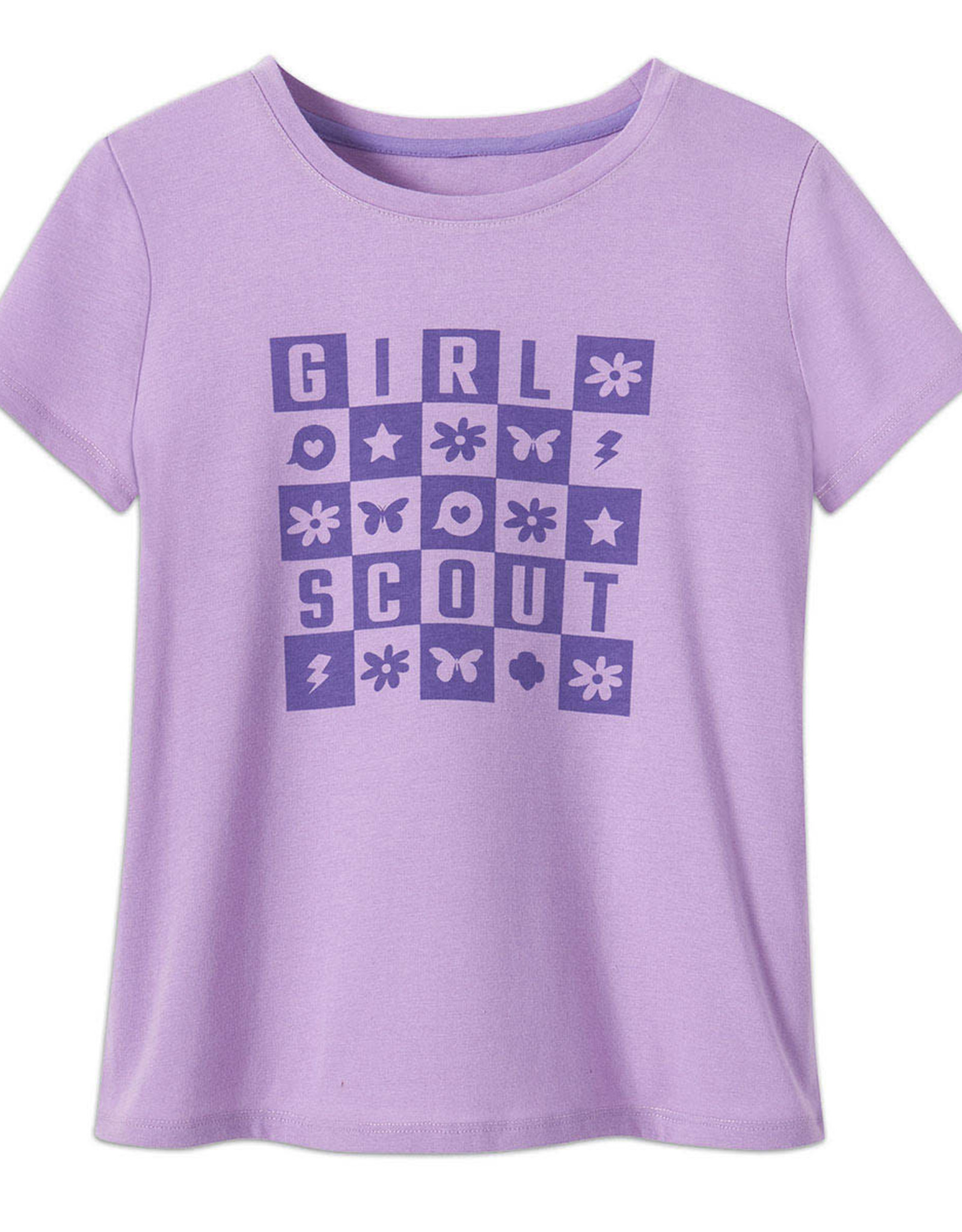 Purple Checkerboard T-Shirt Girls