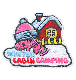 Advantage Emblem & Screen Prnt Winter Cabin Camping w/Cabin, Mitten and Beanie