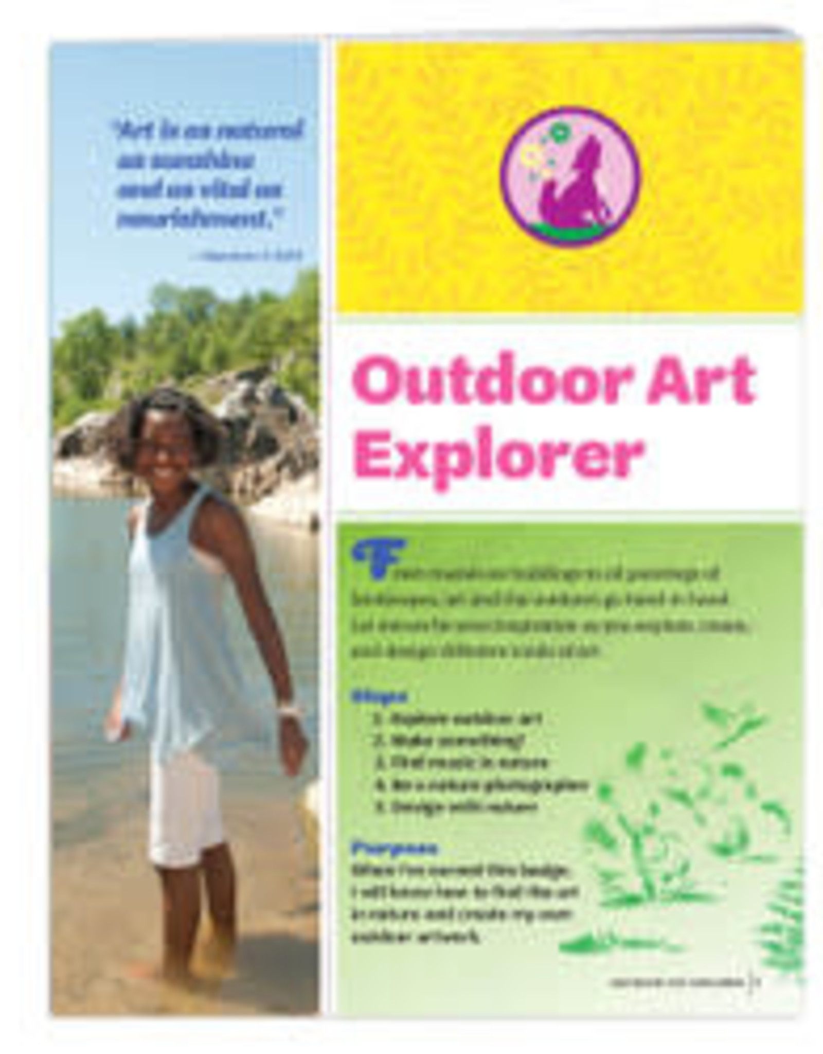 GIRL SCOUTS OF THE USA Junior Outdoor Art Explorer  Requirements