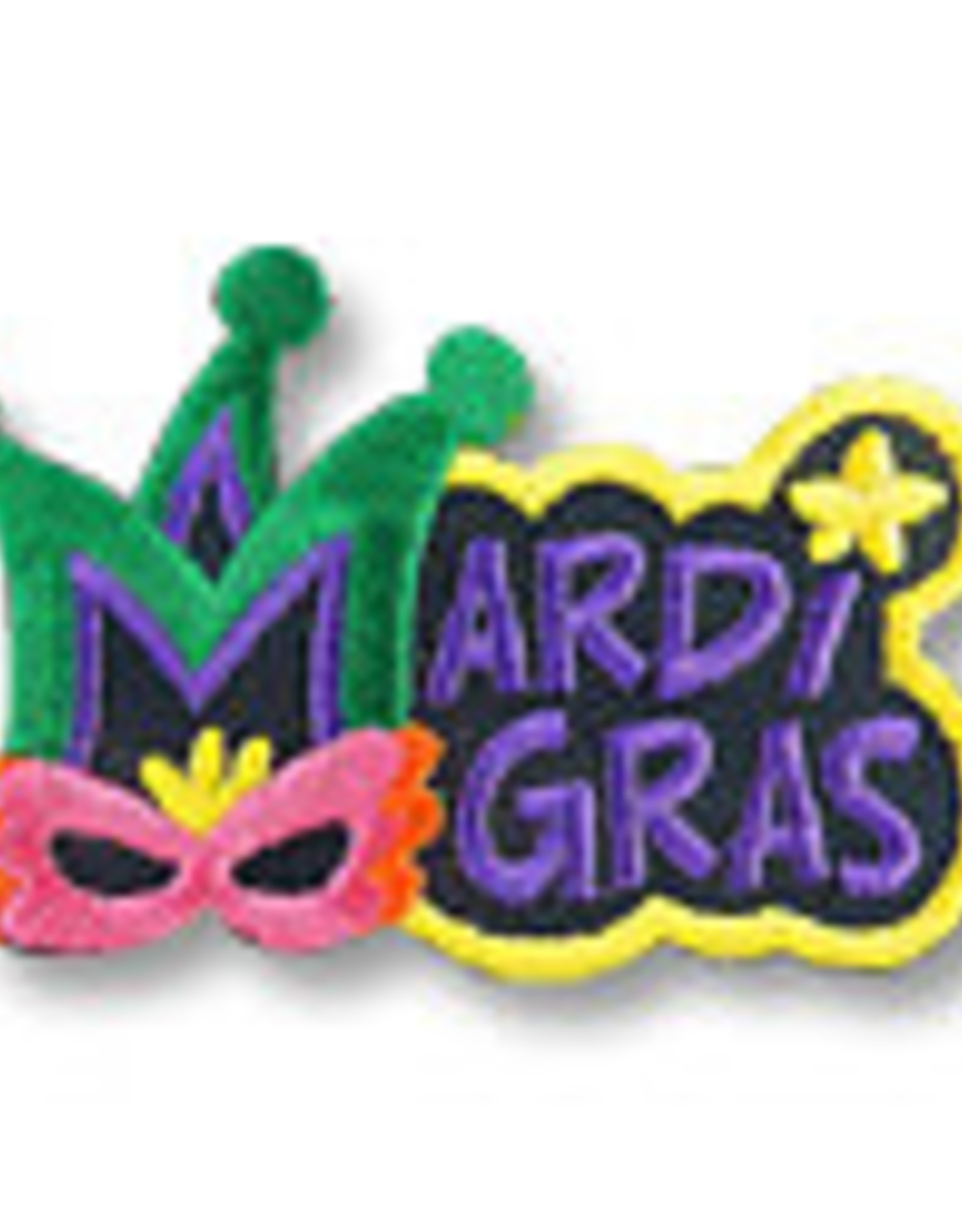 snappylogos Mardi Gras with Mask Fun Patch (6276)