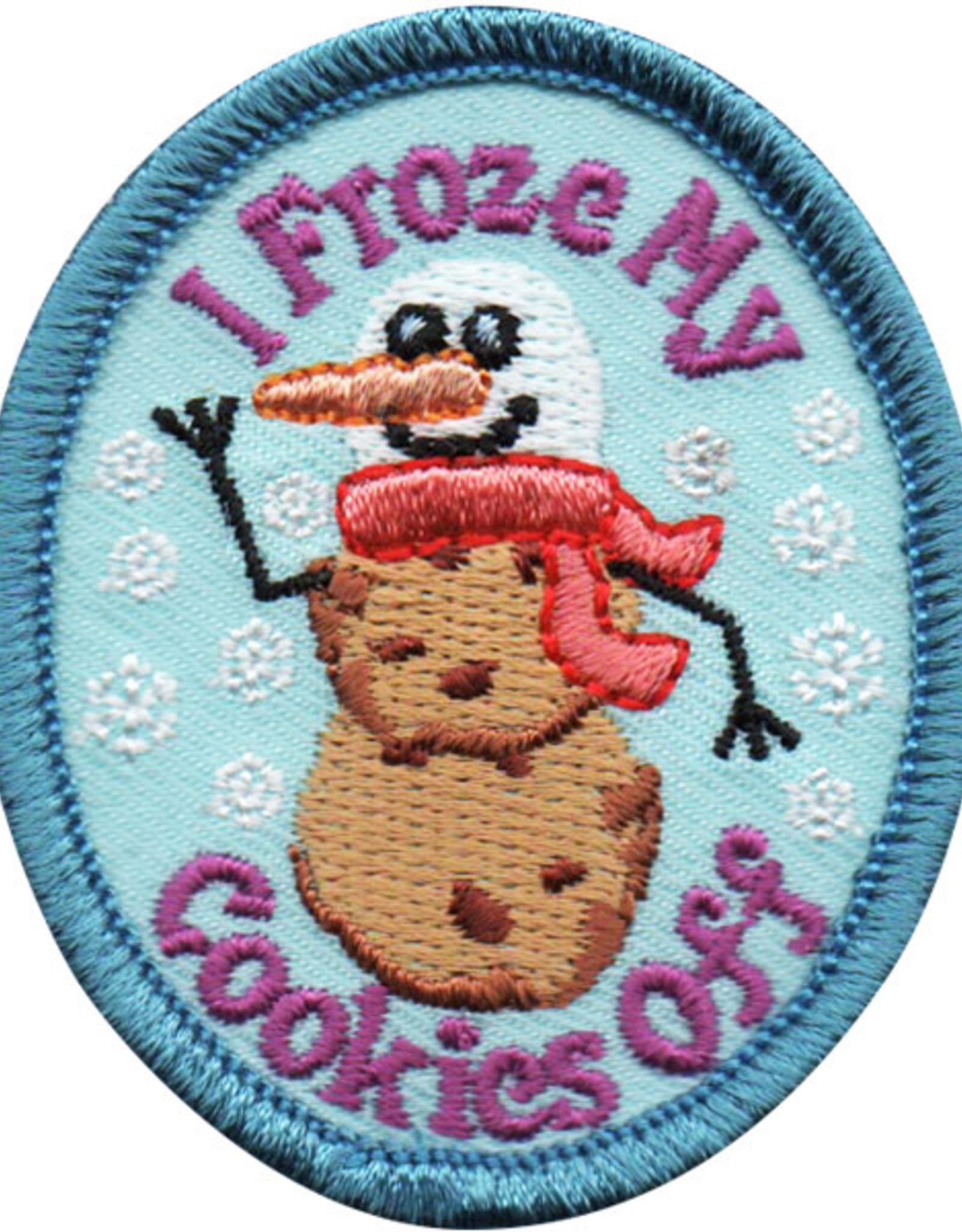 Advantage Emblem & Screen Prnt I Froze My Cookies Off (Snowman) Fun Patch