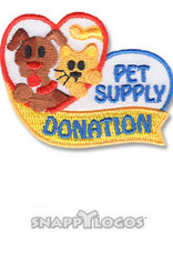 snappylogos Pet Supply Donation w/ Cat & Dog in Heart Fun Patch (7151)