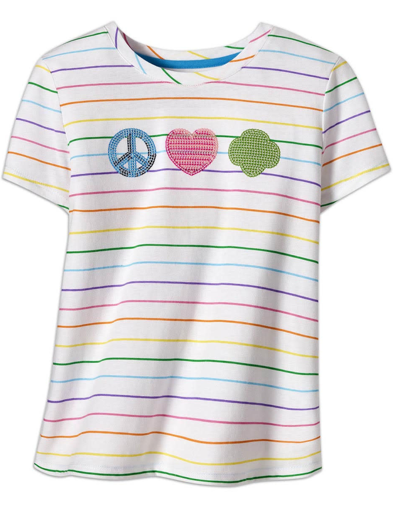 ! Striped Peace T-Shirt - Girls
