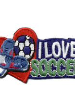 Advantage Emblem & Screen Prnt I Love Soccer Fun Patch