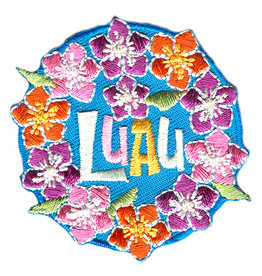 Advantage Emblem & Screen Prnt Luau Lei Flowers Fun Patch