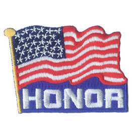 Advantage Emblem & Screen Prnt Honor (American Flag) Fun Patch