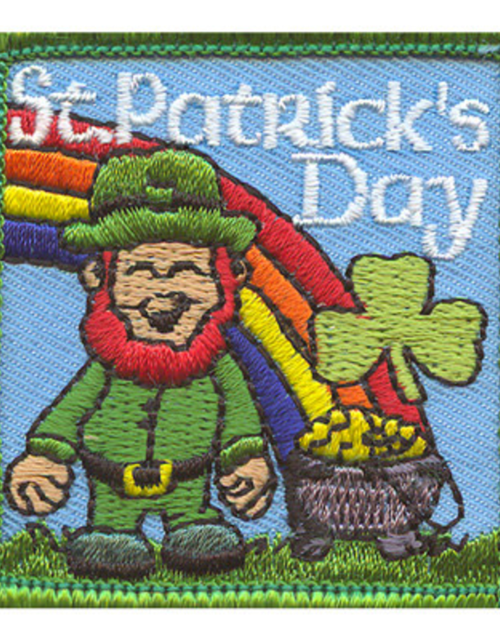 Advantage Emblem & Screen Prnt St. Patrick's Day Rainbow and Leprechaun Fun Patch