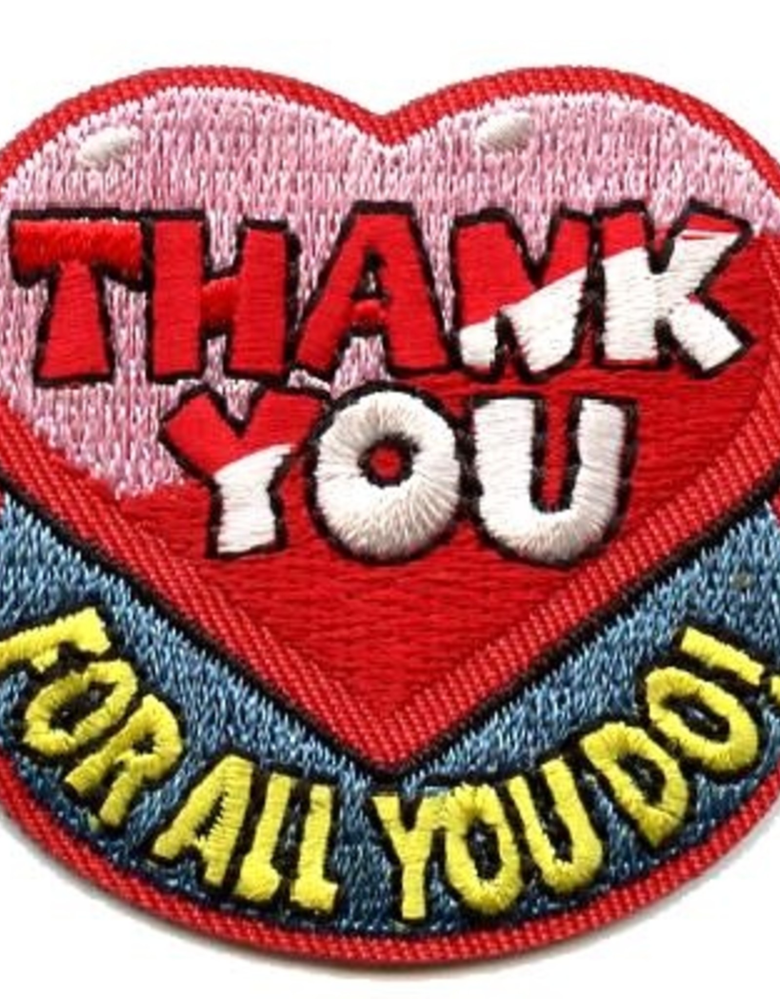 Advantage Emblem & Screen Prnt Thank You for All You Do Heart Fun Patch