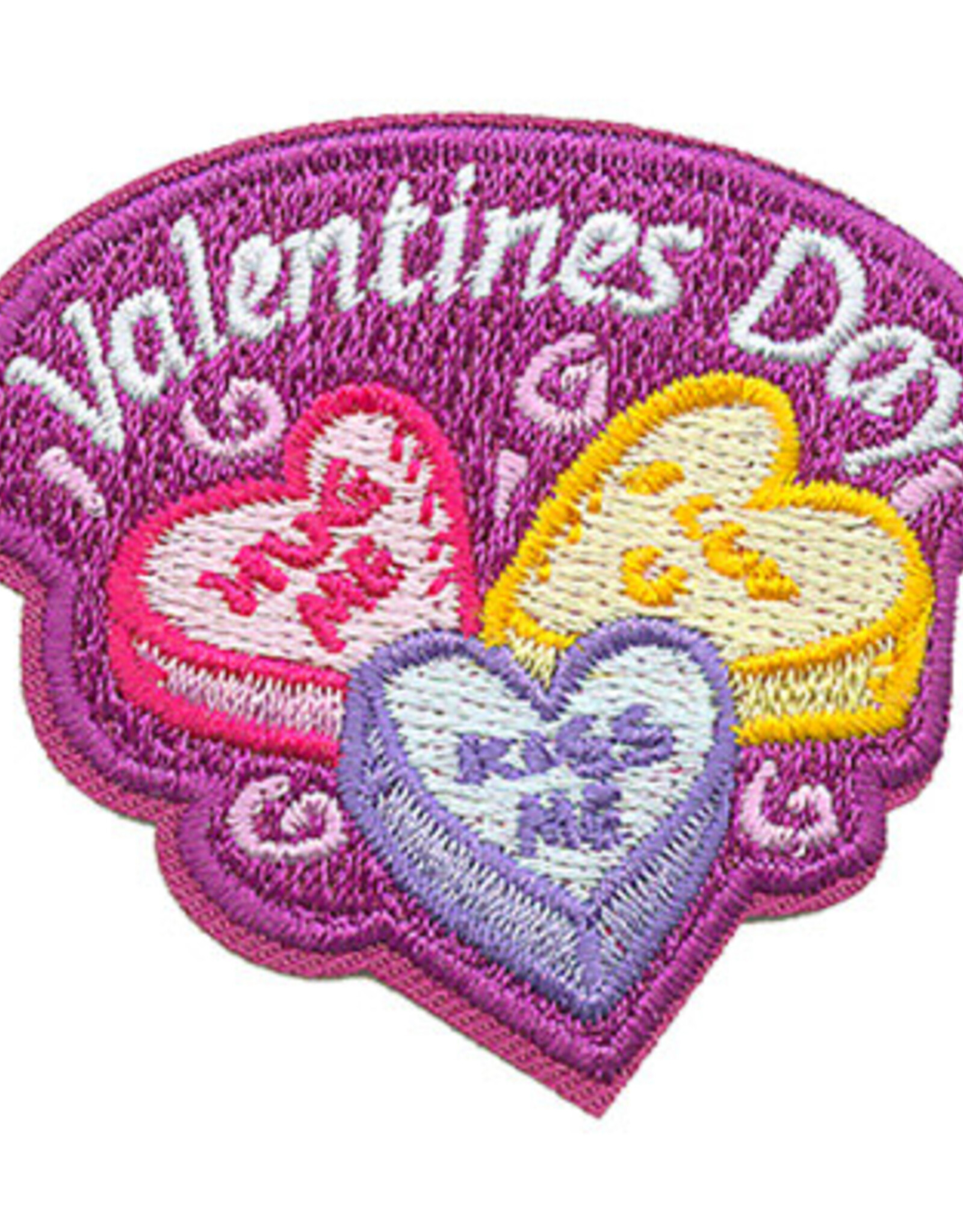 Advantage Emblem & Screen Prnt Valentine's Day Candy Hearts Patch
