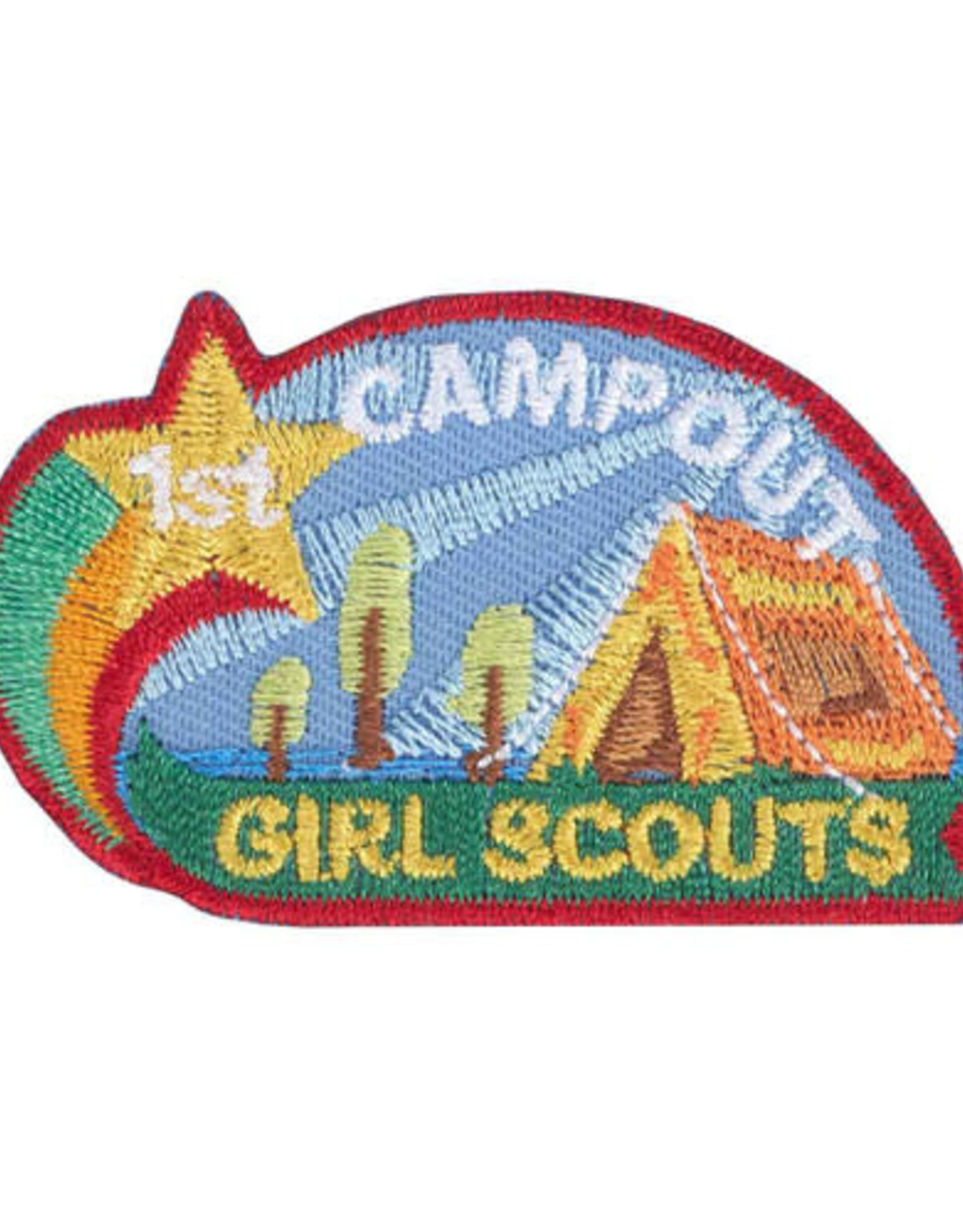 GSUSA First Camp Out Iron-On Patch