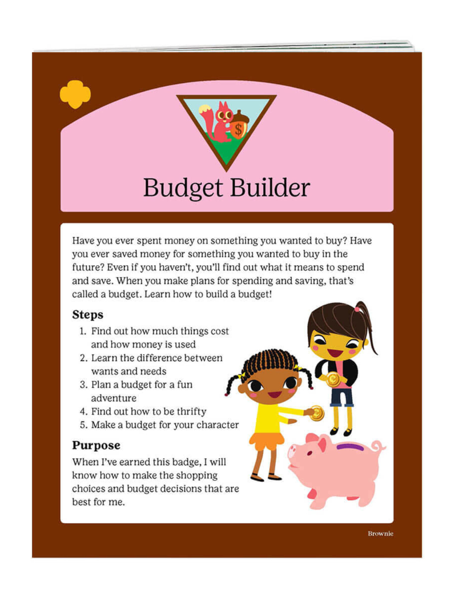 GSUSA Brownie Budget Builder Badge Requirements Pamphlet