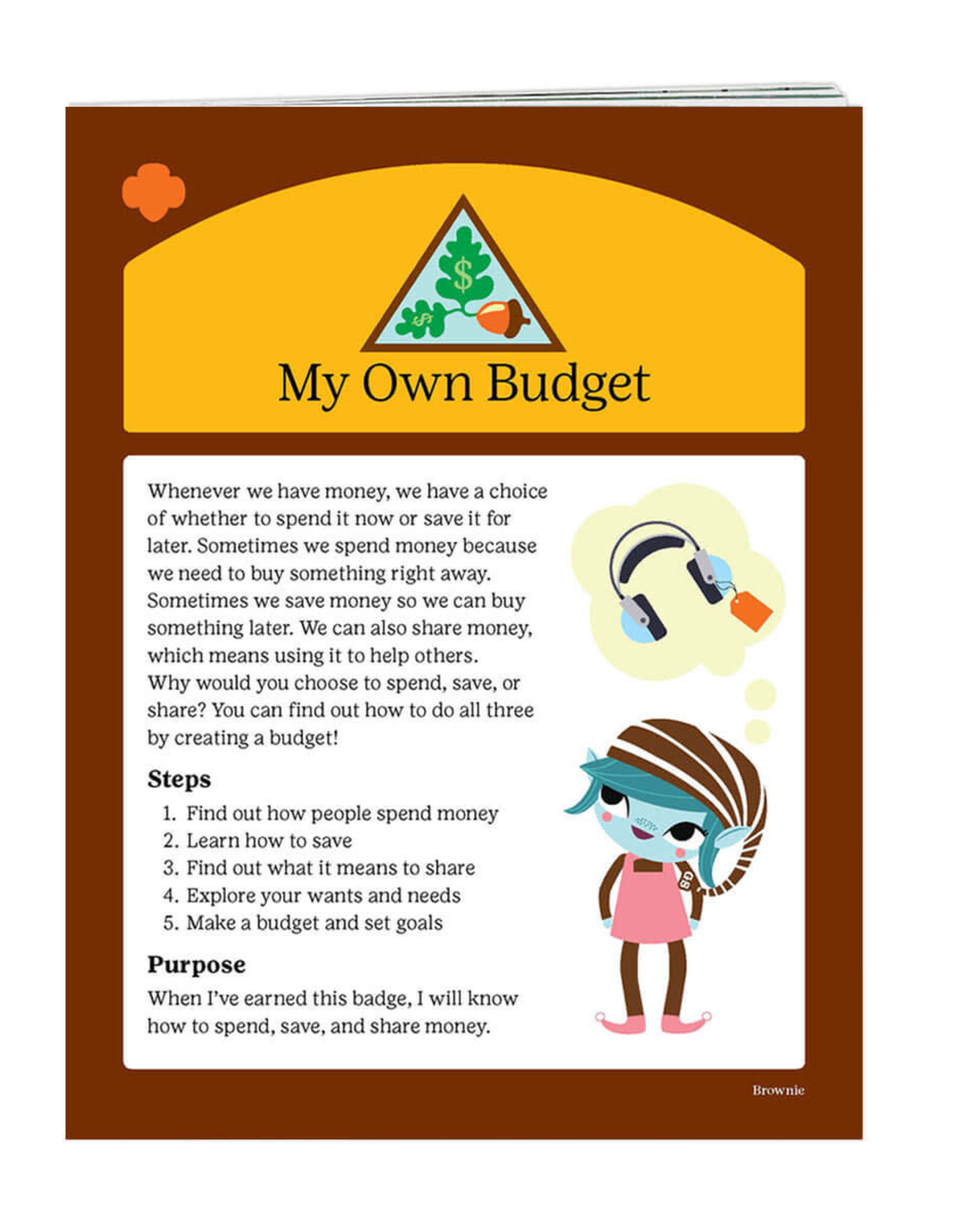 GSUSA Brownie My Own Budget Badge Requirements Pamphlet