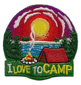 Advantage Emblem & Screen Prnt I Love to Camp Fun Patch