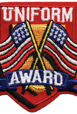 Uniform Award w/ American Flags Fun Patch