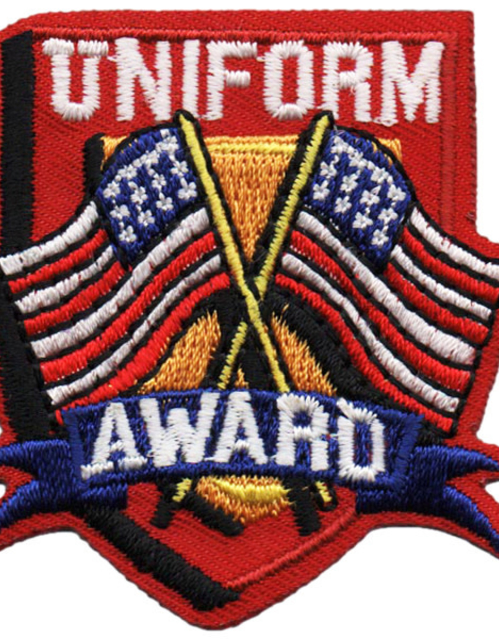 Uniform Award w/ American Flags Fun Patch