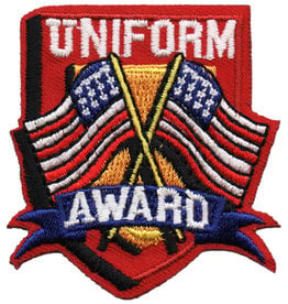 Uniform Award w/ American Flags Fun Patch