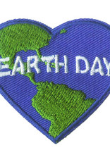 Advantage Emblem & Screen Prnt Earth Day Globe Heart Fun Patch