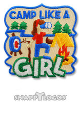 snappylogos Camp Like a Girl Fun Patch (6217)