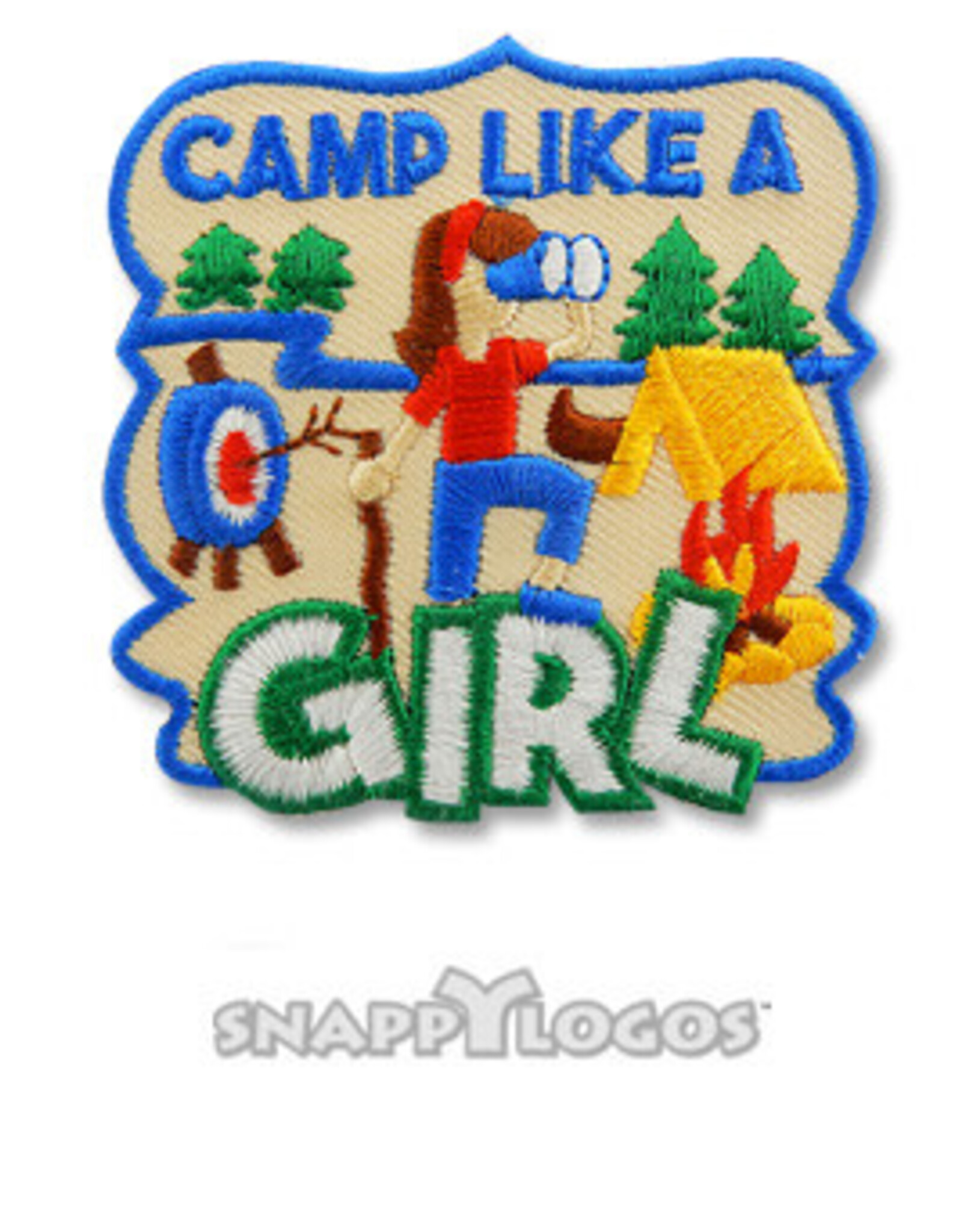 snappylogos Camp Like a Girl Fun Patch (6217)