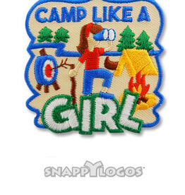 snappylogos Camp Like a Girl Fun Patch (6217)