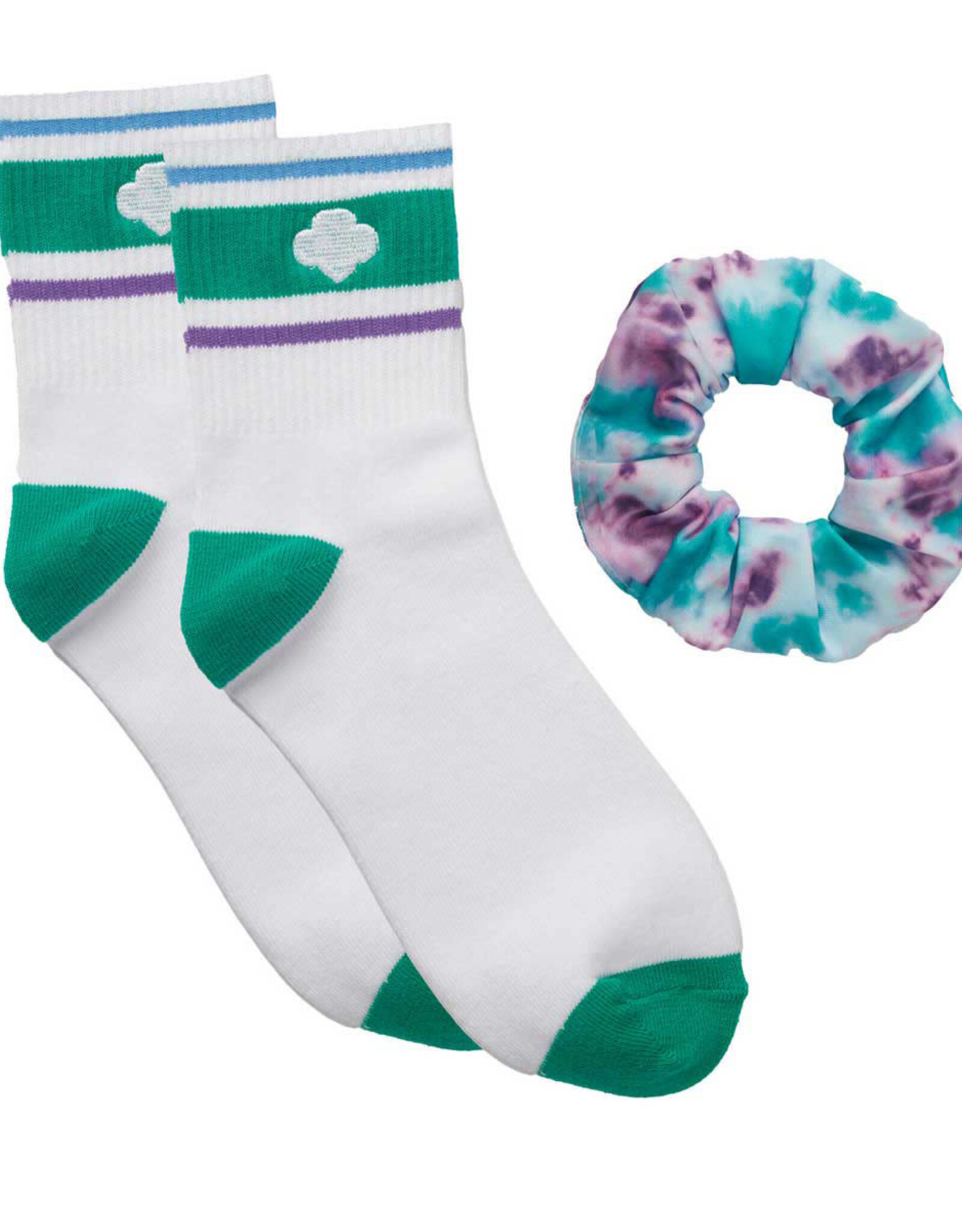 GSUSA Junior Crew Sock and Scrunchie Set