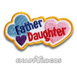 snappylogos Father Daughter Heart Fun Patch