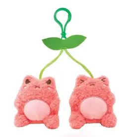 Cuddle Barn Mini Cherry Frog Plush Keychain