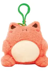 Cuddle Barn Mini Peach Frog Plush Keychain