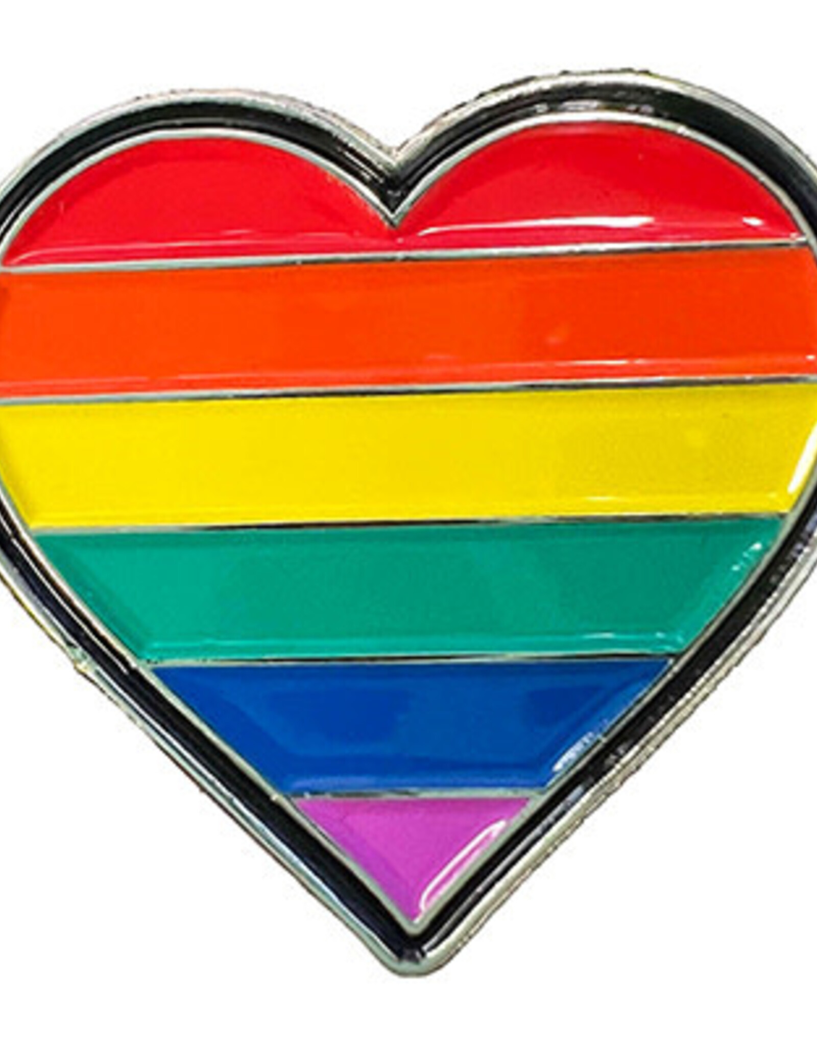 Advantage Emblem & Screen Prnt Rainbow Heart Pride Pin